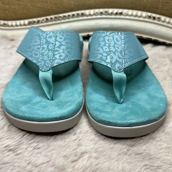 Spenco | Aqua Sea Cheetah-Accent Hampton Flip-Flop - Picture 9 of 15